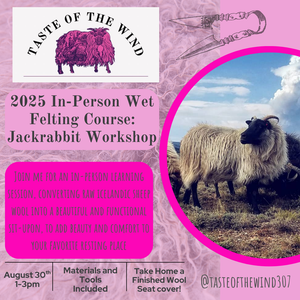 Intro to Wet-Felting with Raw Wool- Make an Icelandic Wool Sit-Upon