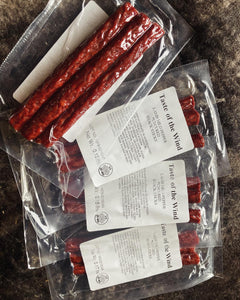 All-Natural, Uncured, Nitrate-Free, Grass-Fed-and-Finished Lamb- Mild Pepper Snack Sticks
